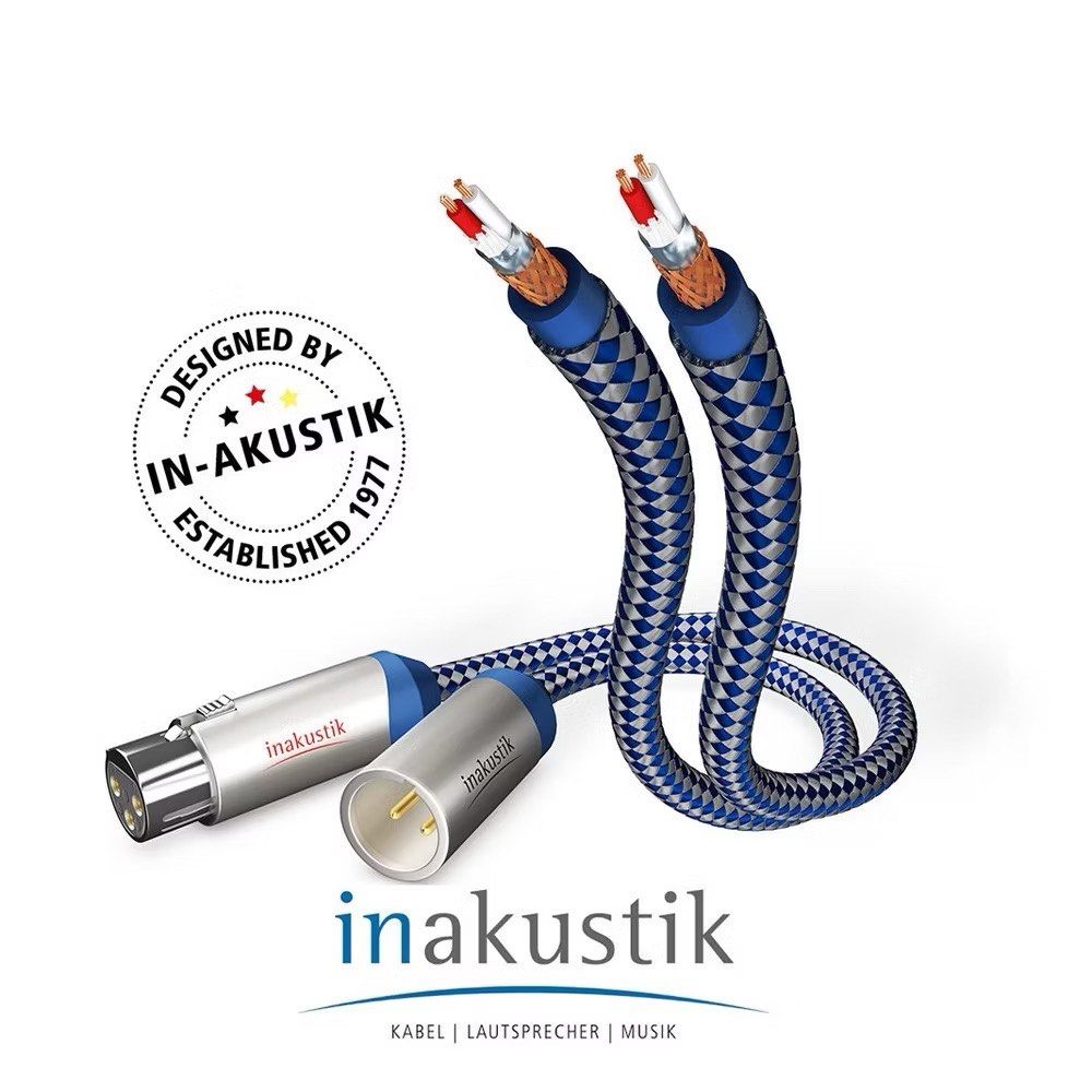 Inakustik Premium XLR Interconnect Hifi Audio Grade XLR to XLR 1.5 Meter Pair Design In Germany