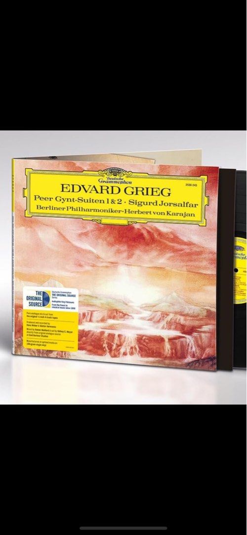 Herbert von Karajan Grieg: Peer Gynt Suiten 1, 2 / Sigurd Jorsalfar 180g virgin vinyl LP Original Source Series