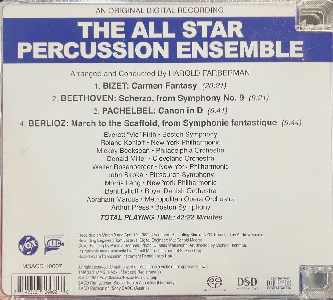 The All Star Percussion Ensemble敲擊卡門(Hybrid SACD)Brand-New
